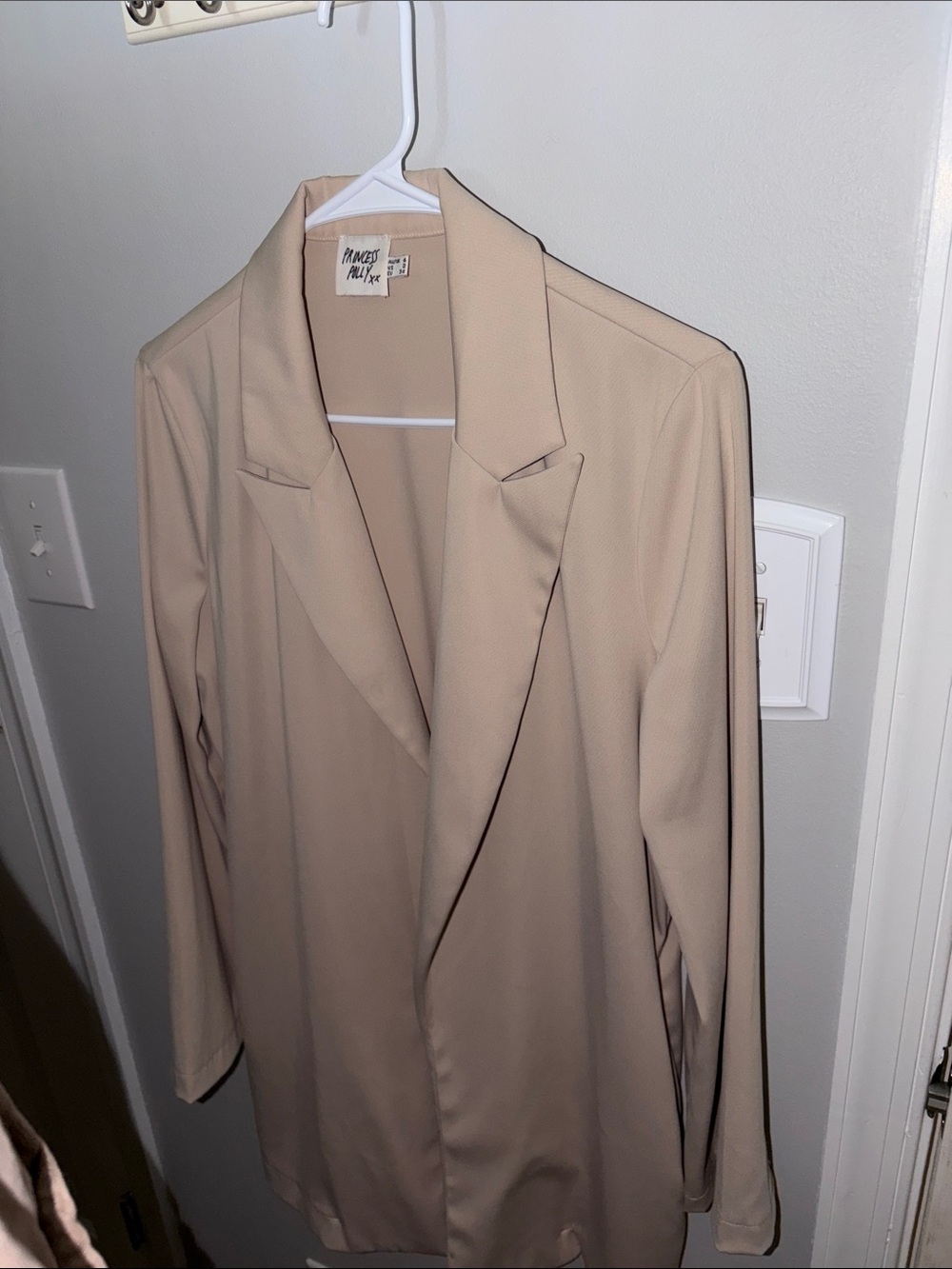 Princess Polly Beige Open-Front Blazer Jacket